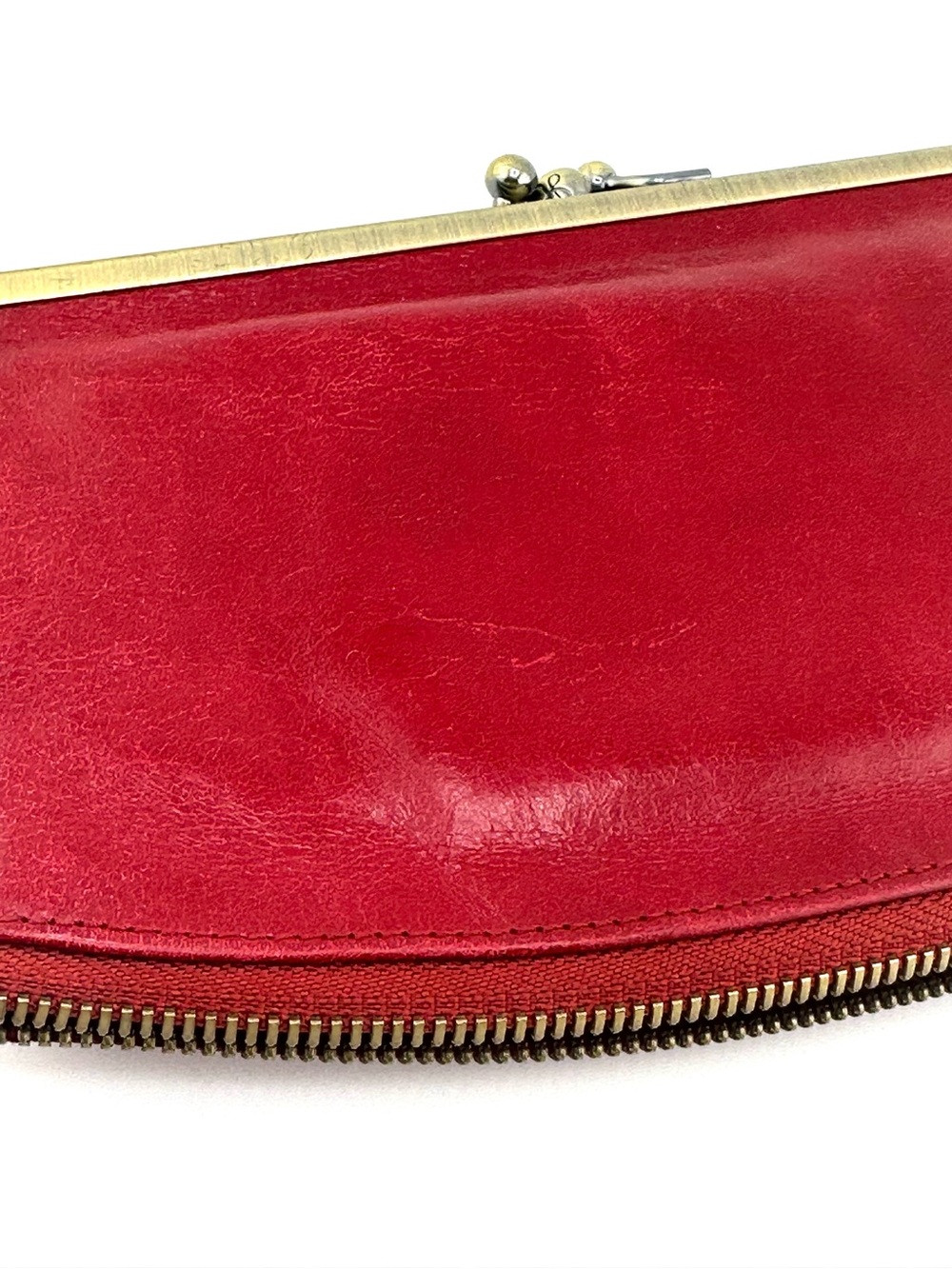 HOBO Millie Smooth Leather Wallet Garnet With Gold Hardware - Picture 7 of 8